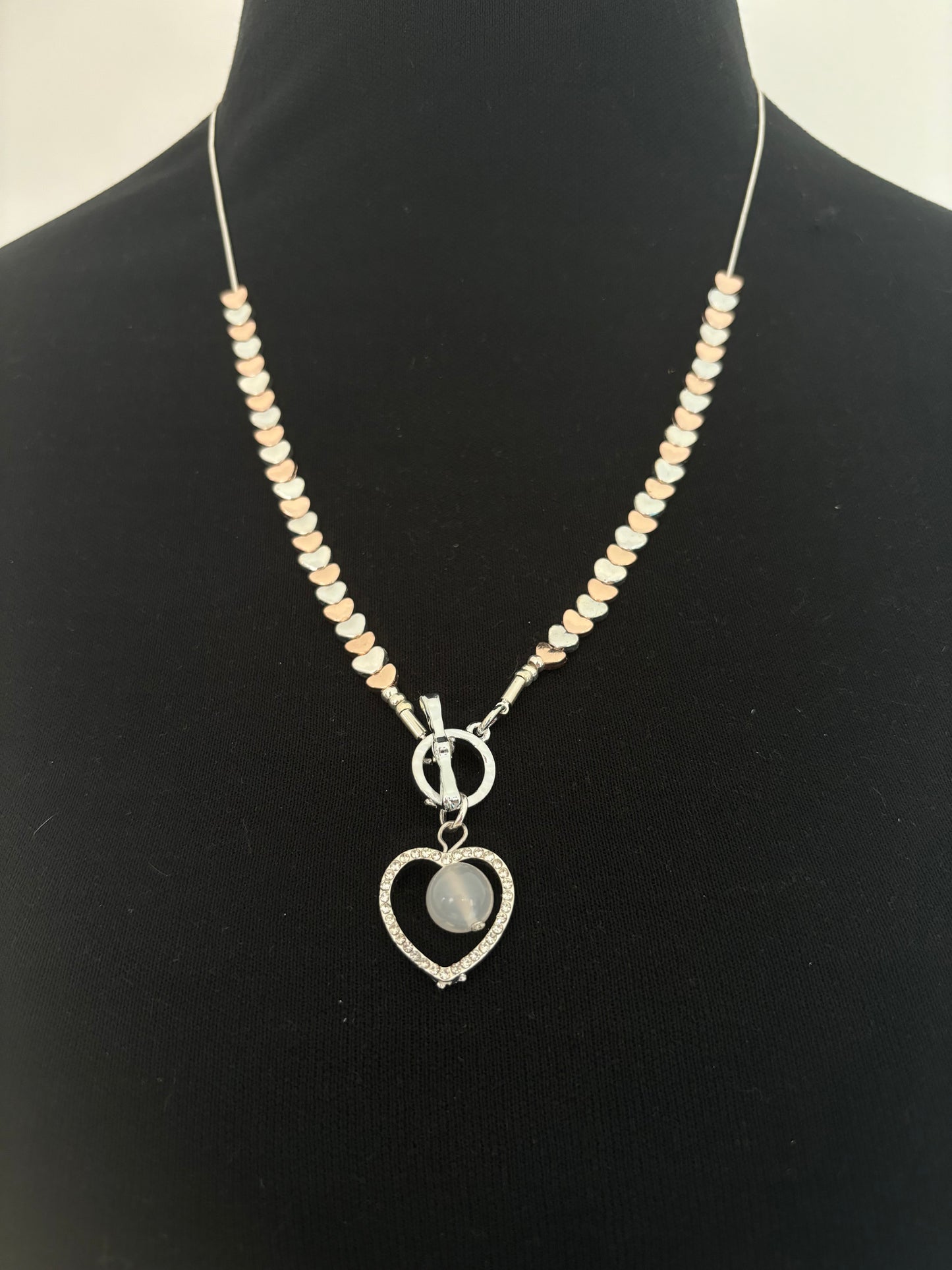 Heart Necklace with Heart Chain